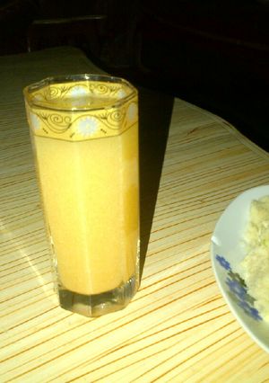 A picture of Cucumber, gingerand carrot juice.