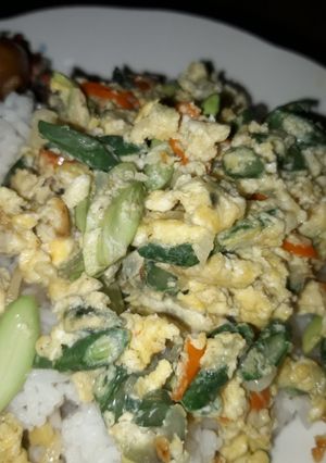 Foto resep Orak arik telur pete kacang panjang anti gagal