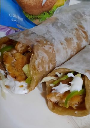 A picture of Crispy chicken paratha roll 🌯🌯.