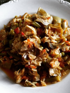 Una foto de Paella de la huerta