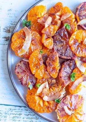 A picture of Caramelised oranges.