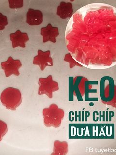Hình của món Ăn dặm cho bé: Kẹo chip chip dưa hấu.
