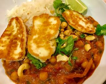 New Recipe Halloumi and Cashew Curry Home Style