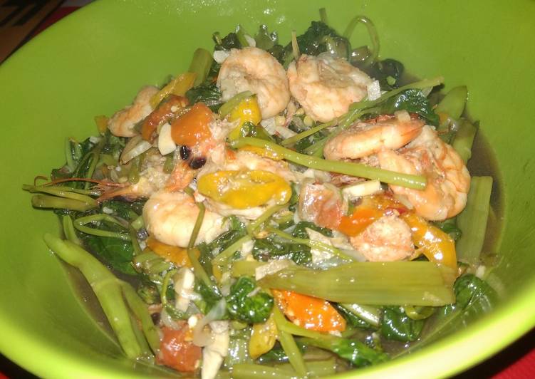 Resep Cah Kangkung Udang Saus Tiram yang Lezat Sekali