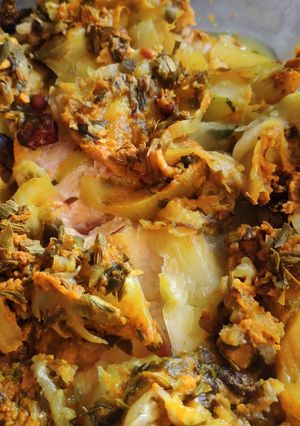 Une photo de ⭐⭐⭐Tup vapeur : saumon aux épices, courgettes et pommes