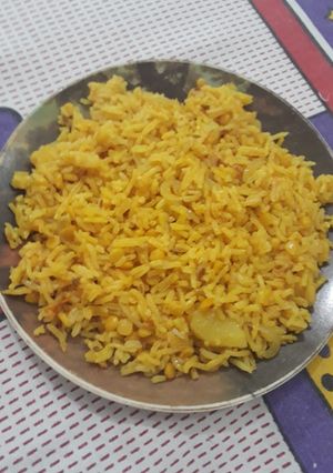A picture of Chana dal rice.