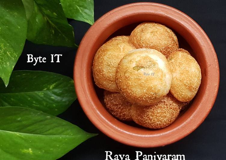 Steps to Prepare Favorite Rava paniyaram