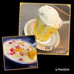 A picture of Mango Fruit Custard.