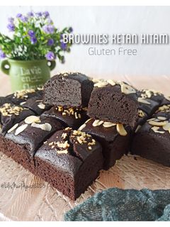 Foto resep Brownies Ketan Hitam "Gluten Free"