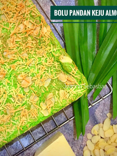 Foto resep Bolu Pandan Keju Almond -Keto