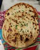 Homemade naan, whole wheat flour