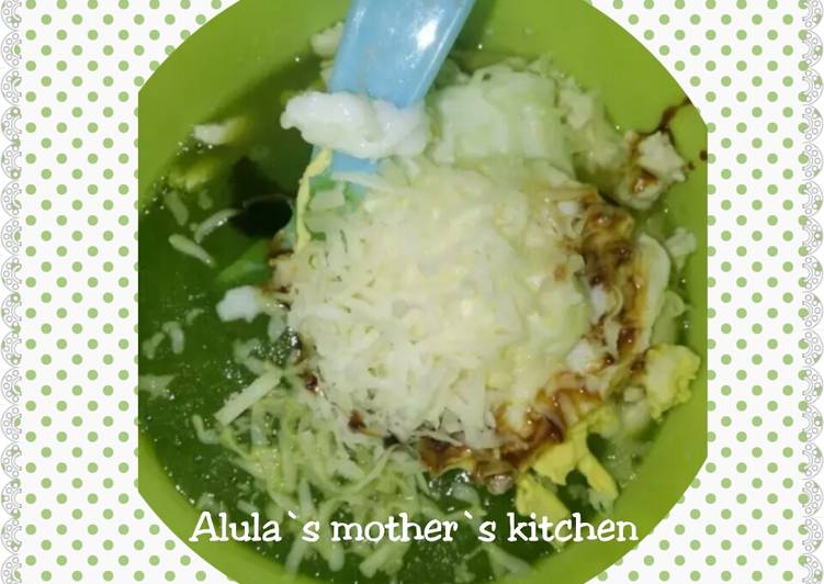 Resep: Makan di DimeMPasi tahu rebus sayuran telur kecap keju