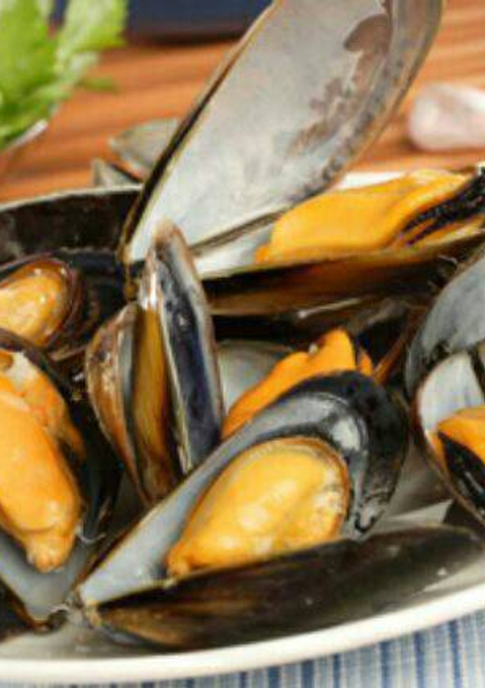 Una foto de Mejillones al vapor
