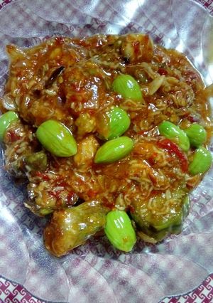 Foto resep Sambalado terong+teri nasi+pete