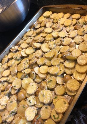 A picture of Parm potatoes.