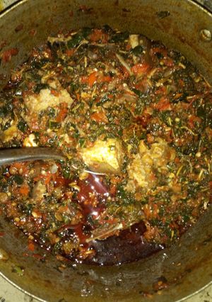 A picture of Vegetable soup.