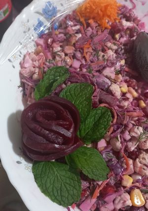 عکسی از دستور سالاد پاییزی(خوشمزه و شیک)