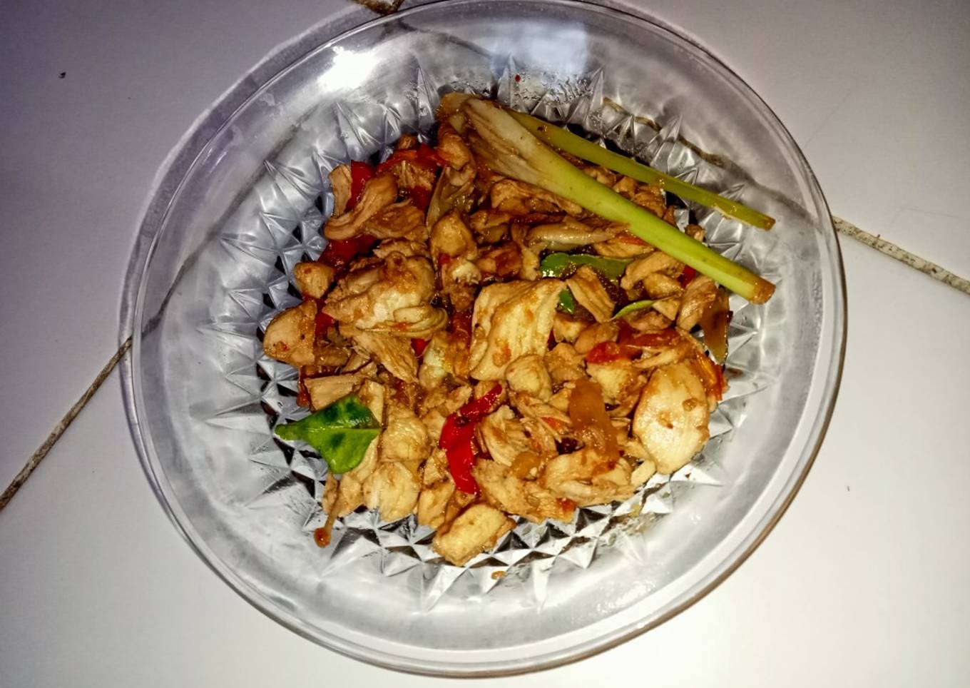 Ayam suwir pedas manis