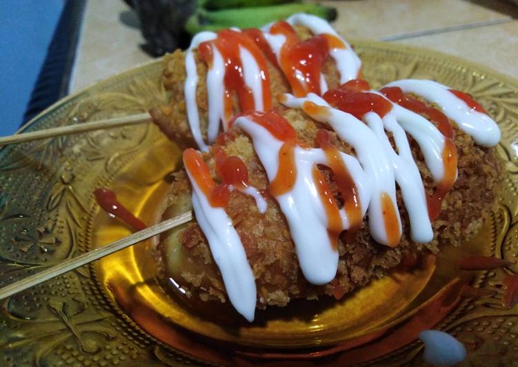 Resep Mozarella corn dog Anti Gagal