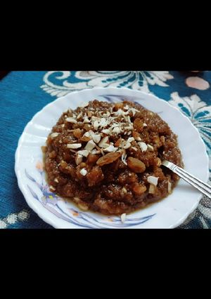 A picture of Jaggery Halwa.