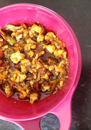 A picture of Cauliflower chakalaka.