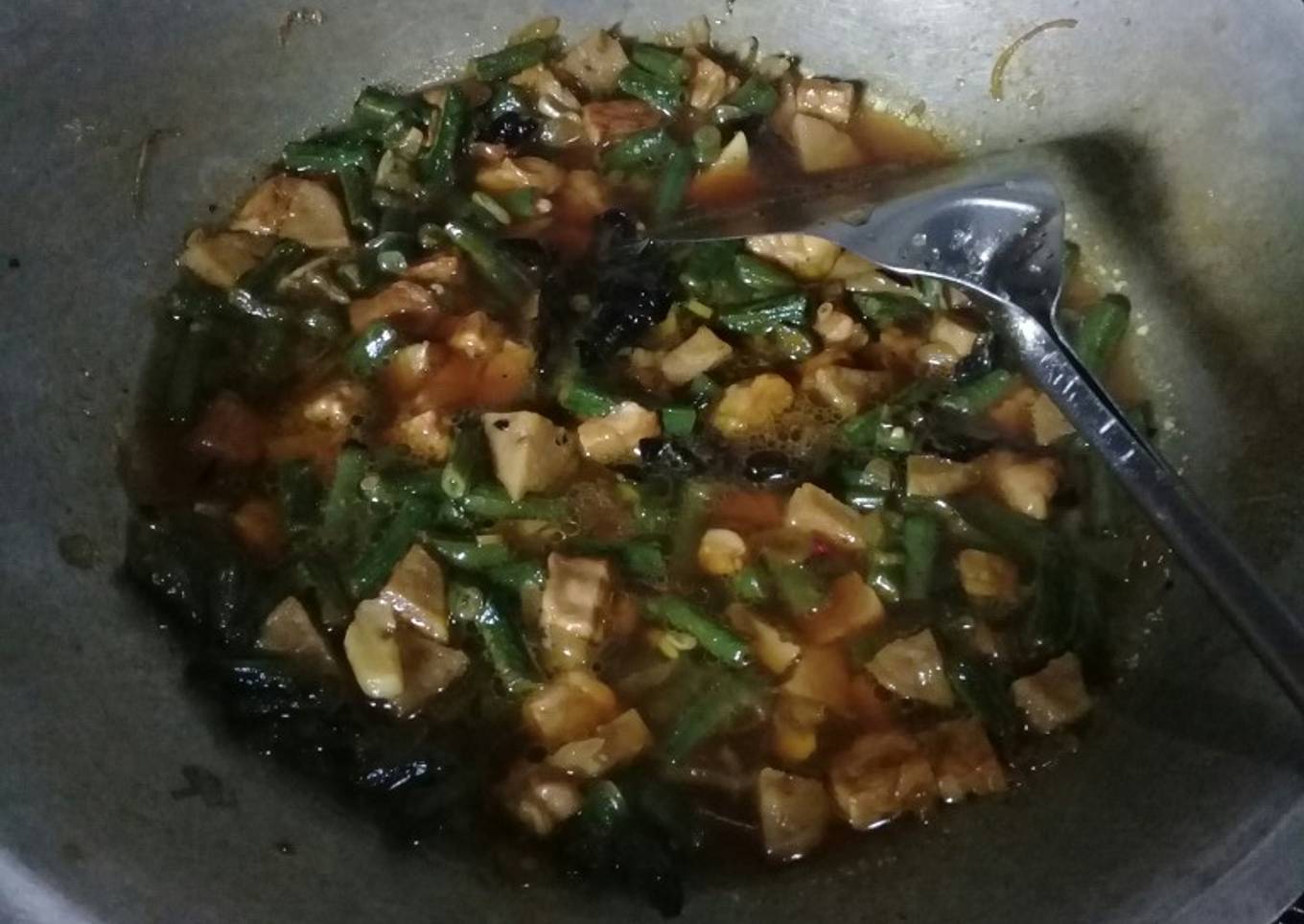 Oseng Kacang Panjang dan Tempe