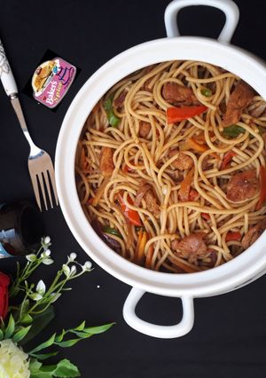 A picture of Spaghetti Stir Fry.