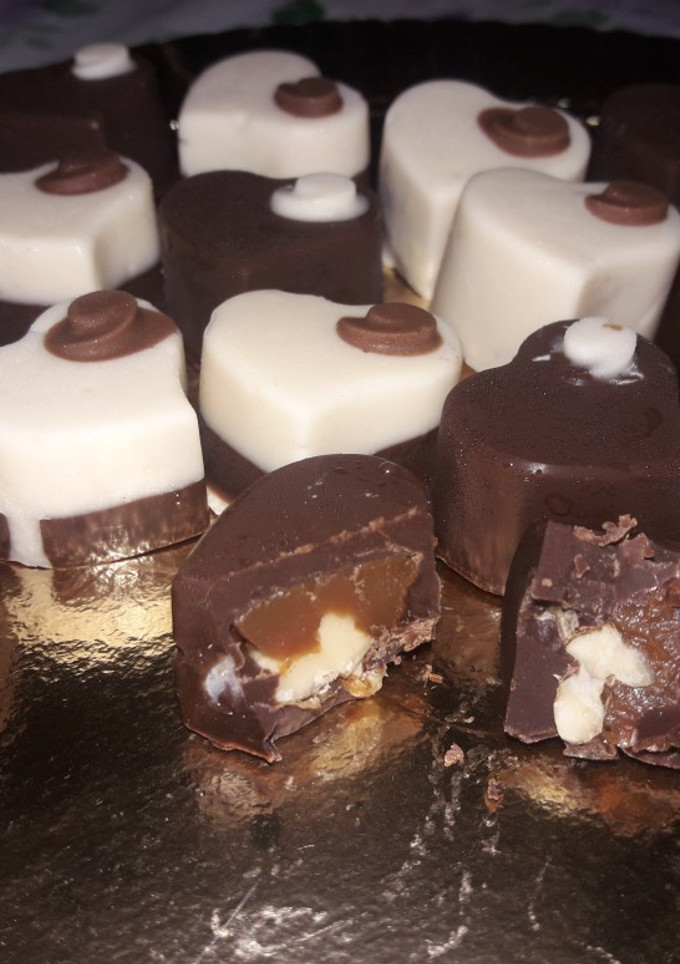 Una foto de Bombones rellenos de Dulce de Leche