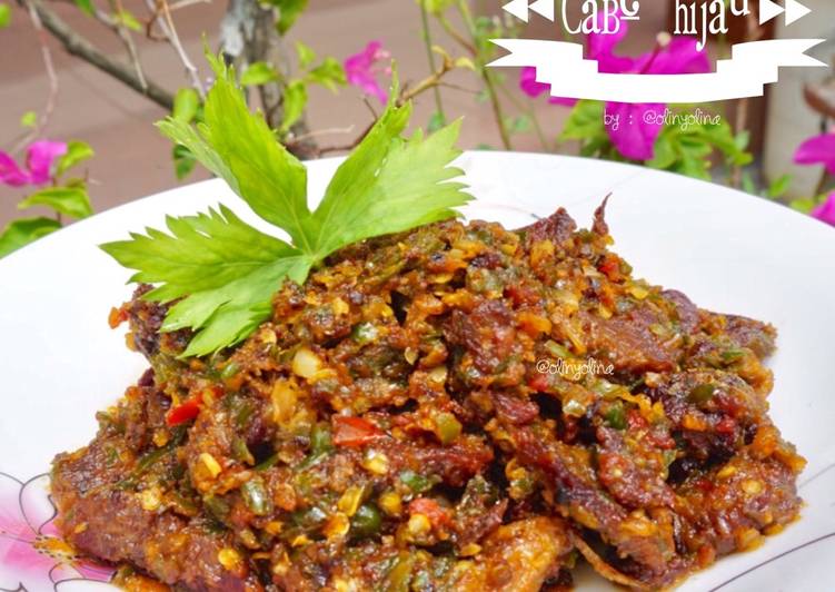 Dendeng Kering Cabe Hijau