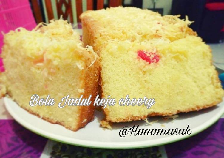 Langkah memasak Bolu Jadul Keju Cheery sedap