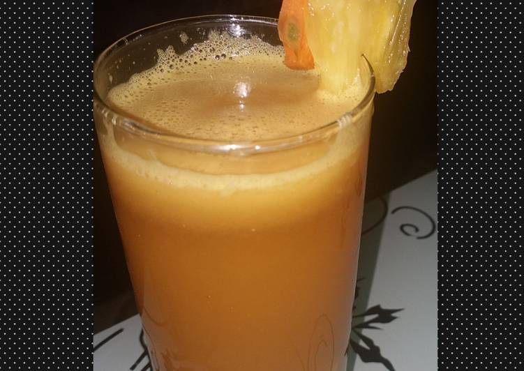 Simple Way to Prepare Any-night-of-the-week Carrot and pineapple juice.