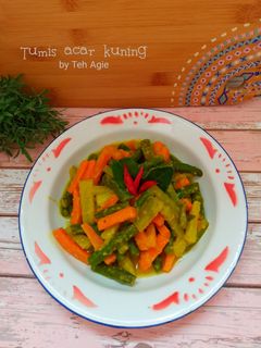 Foto resep Tumis acar kuning (wortel, buncis, timun)