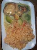 Pollo en crema y güicoy