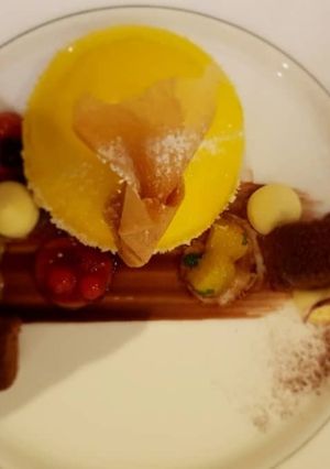 A picture of Chocolate orange ganache parfait.