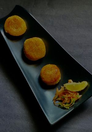 A picture of Brown Top Millet Dahi Kababs - Party snack.
