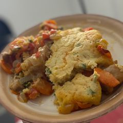 Cajun Chicken Thigh Pie A picture of Cajun Chicken Thigh Pie.