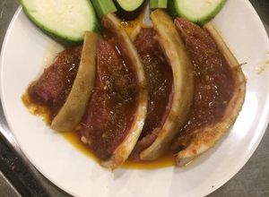 Hình của món Bò tơ nướng ướp.