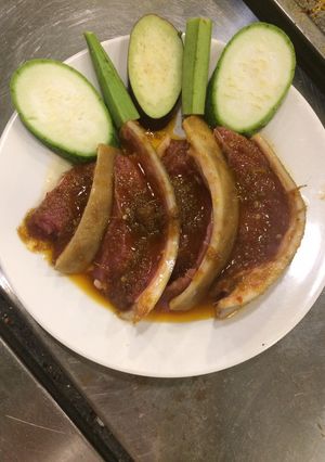 Hình của món Bò tơ nướng ướp.