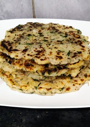 Una foto de Tortilla de mandioca sin huevo