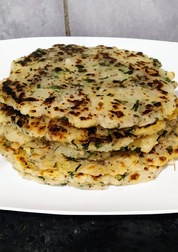 Una foto de Tortilla de mandioca sin huevo