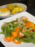 Tumis buncis wortel baso