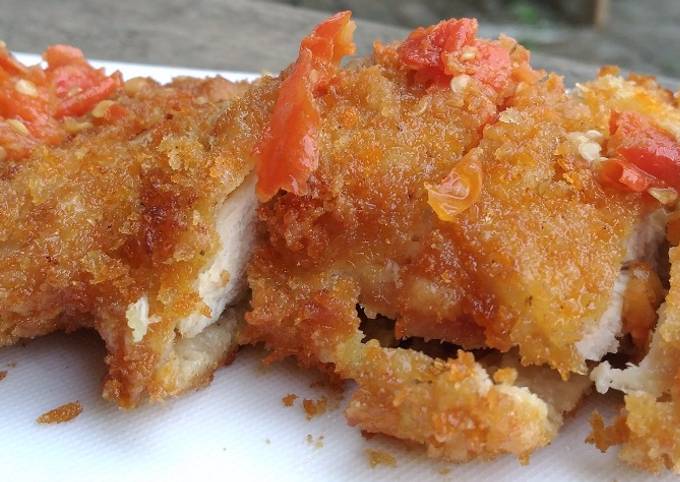 Chicken katsu sambal bawang foto resep utama
