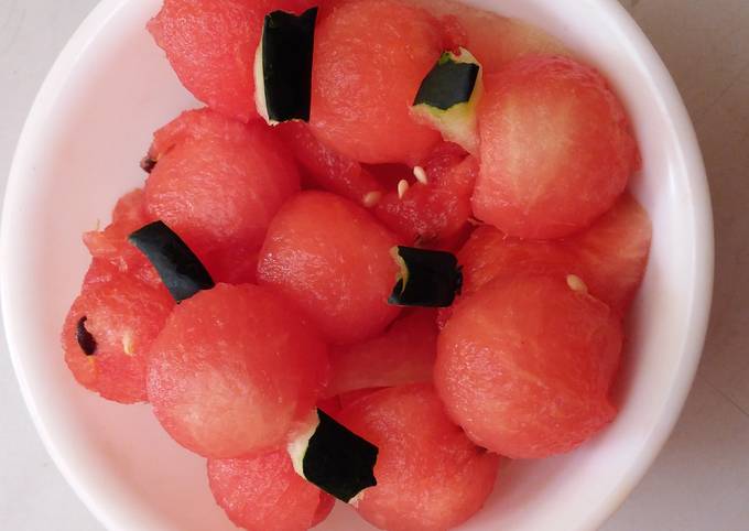 Healthy watermelon ball salad