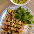 Brochetas de pollo a la plancha