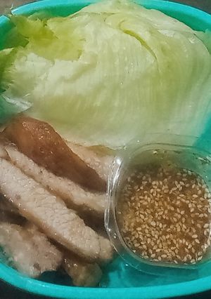 รูปของ คอหมูปลาร้าย่างจิ้มแจ่ว - คีโต - หม้ออบลมร้อน