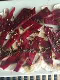 🌱🌱 Carpacho de Remolacha y Champiñón