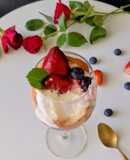 Berry Tiramisu in wineglass