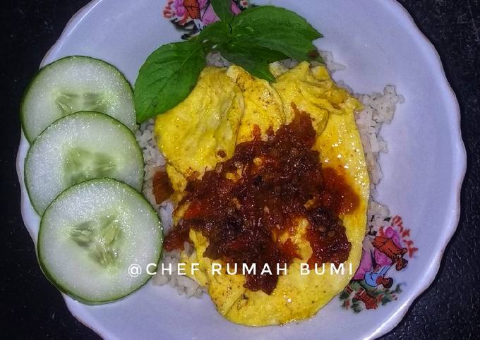 Cara Memasak 33. Telur Dadar, sambal terasi Menu Enak