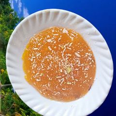 A picture of Orange Karachi Halwa.