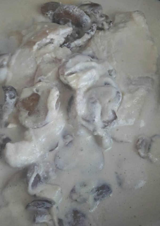Una foto de Pollo a la nata